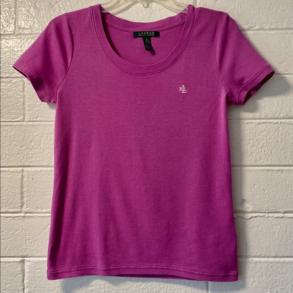 LAUREN by RALPH LAUREN 100% COTTON classic TSHIRT SMALL